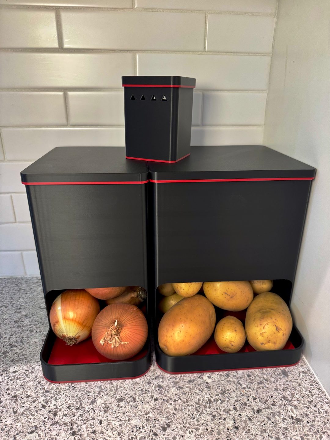 #95 Potato, Onion & Garlic Bin Dispenser Keeper — vue 17