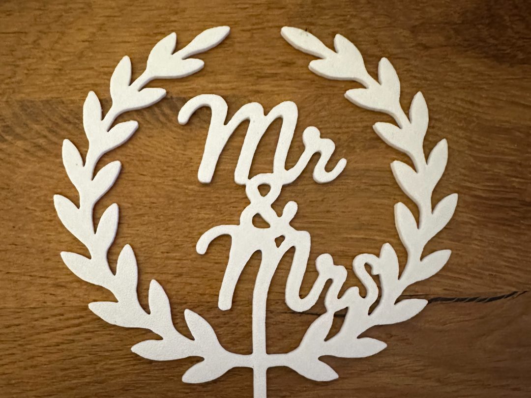 #104 Mr & Mrs Cake Topper Lorbeerkranz Hochzeit & Deko — vue 1