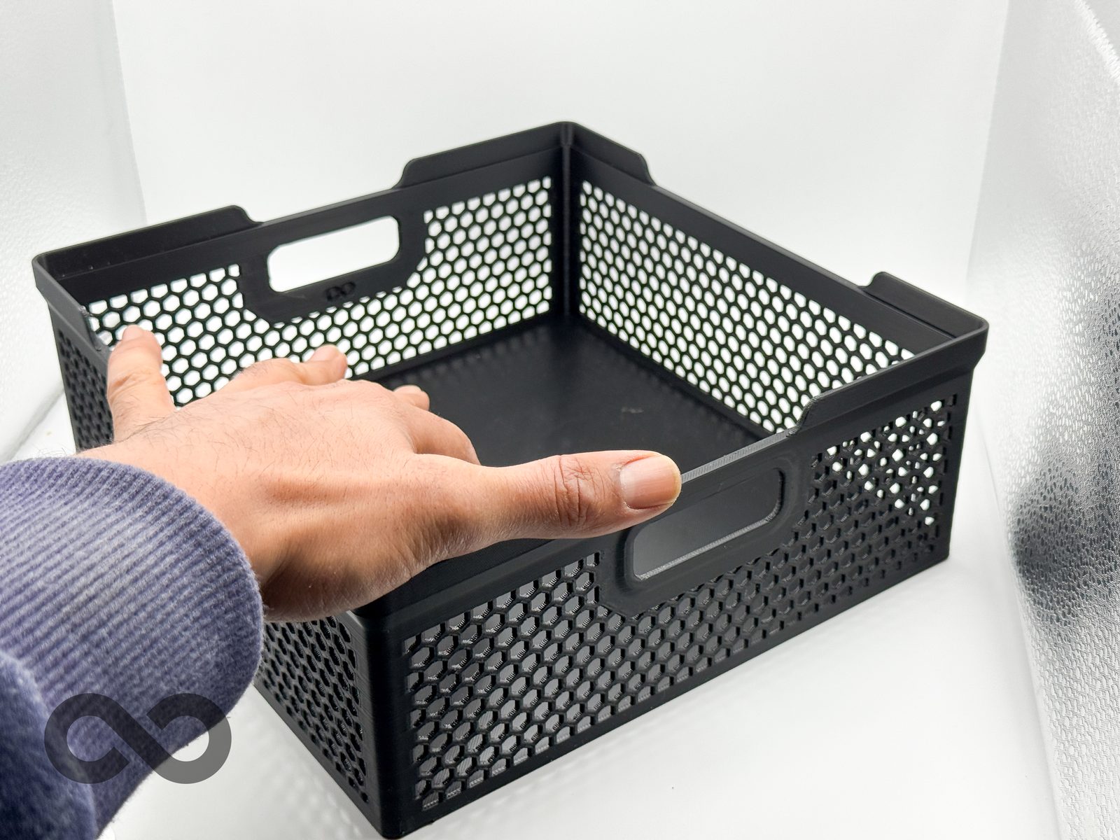 #106 230x230mm Square Stacking basket with Handles — vue 13