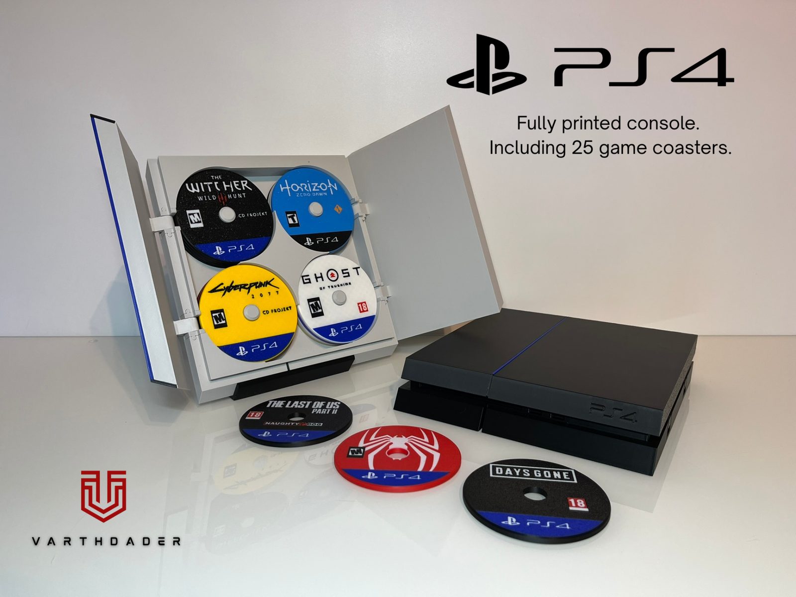 #107 PS4 Console With 25 Game Coasters — vue 3