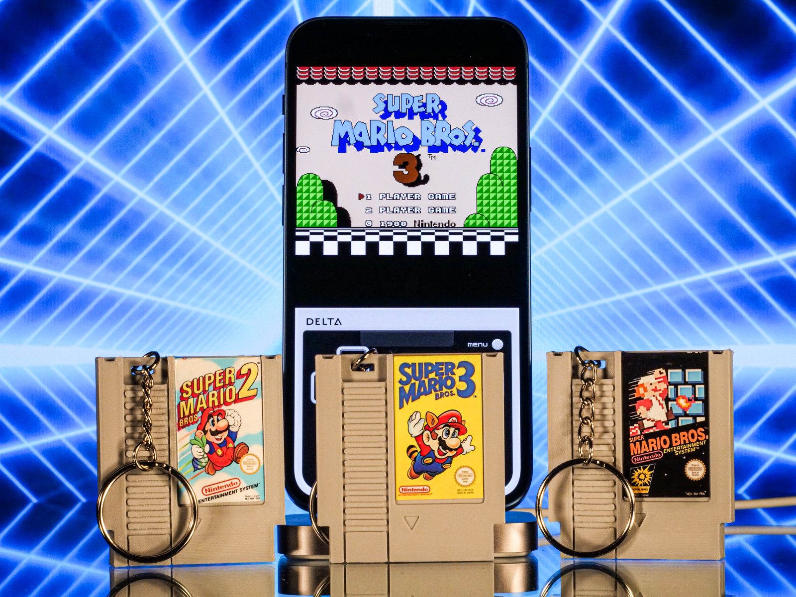 #108 NES Game Cart Tap-to-Play Mini NFC Retro Keychain! — vue 3