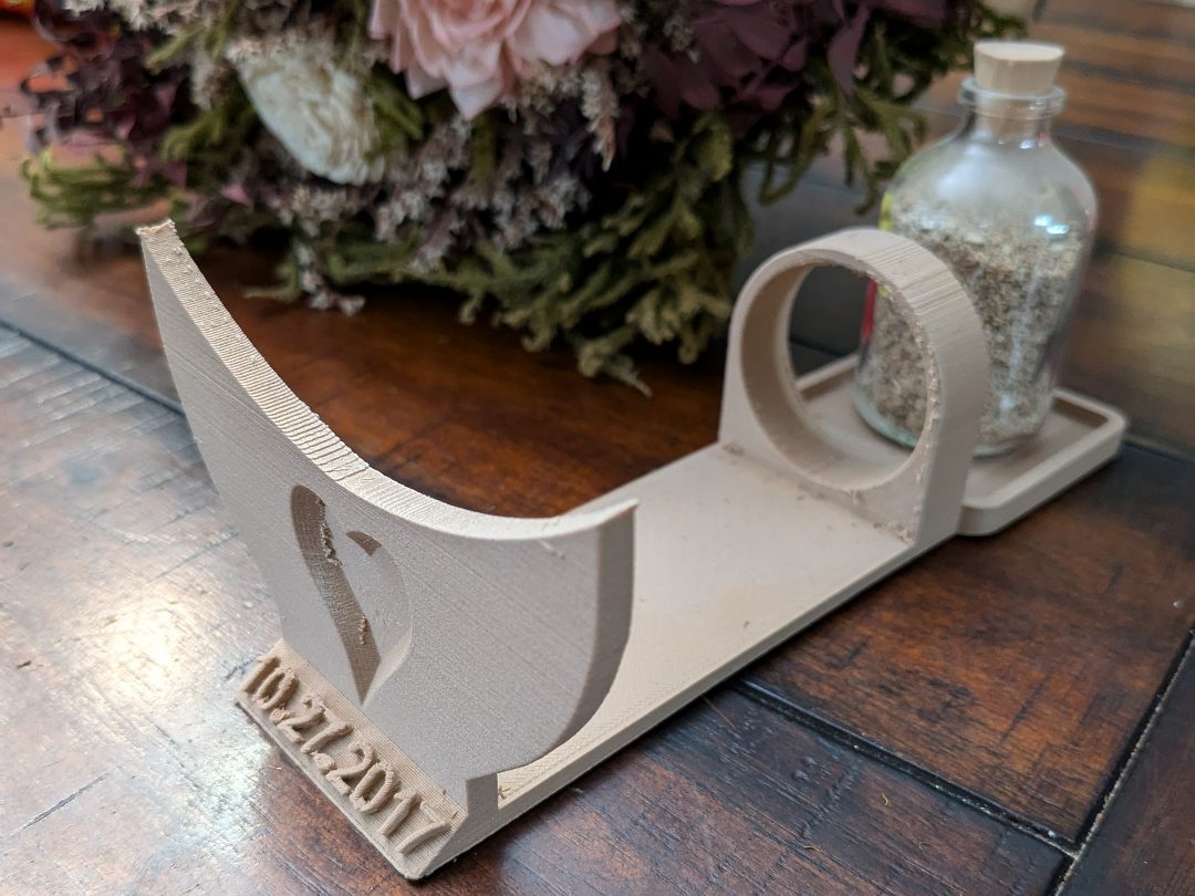 #116 Wedding flowers holder (custom text) — vue 1