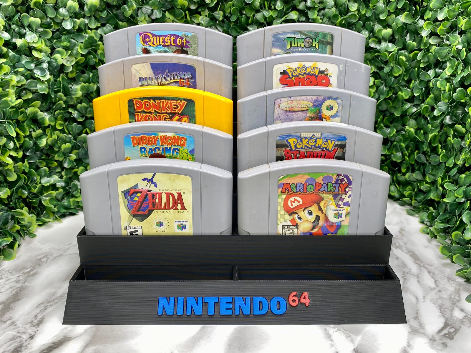 #118 N64 NINTENDO 12-SLOT GAME HOLDER CARTRIDGE CASE — vue 2