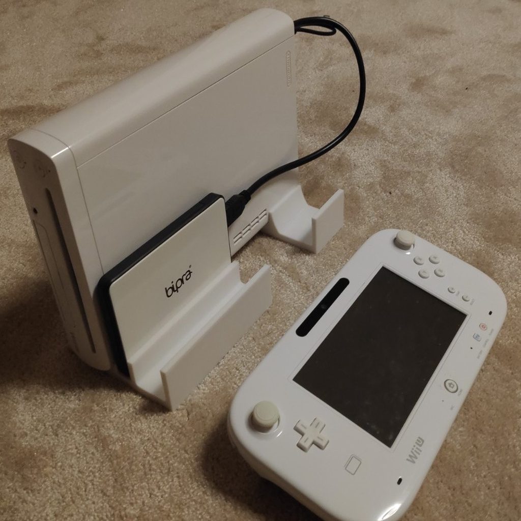 #119 Wii U All in One Stand - Console, Gamepad, USB HDD — vue 5