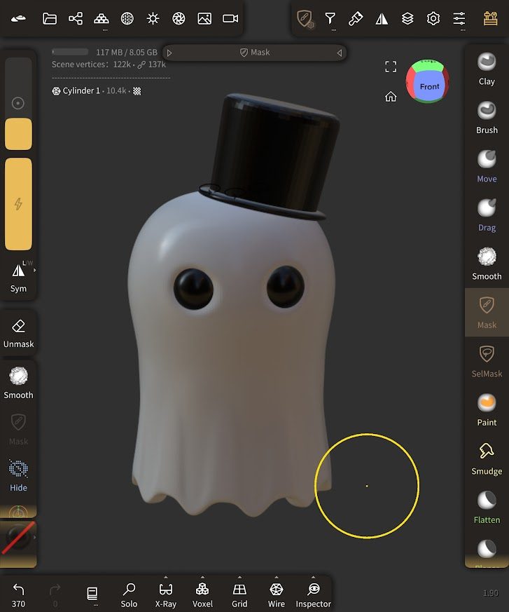 #122 Bride and Groom Ghost Wedding Cake Topper — vue 4