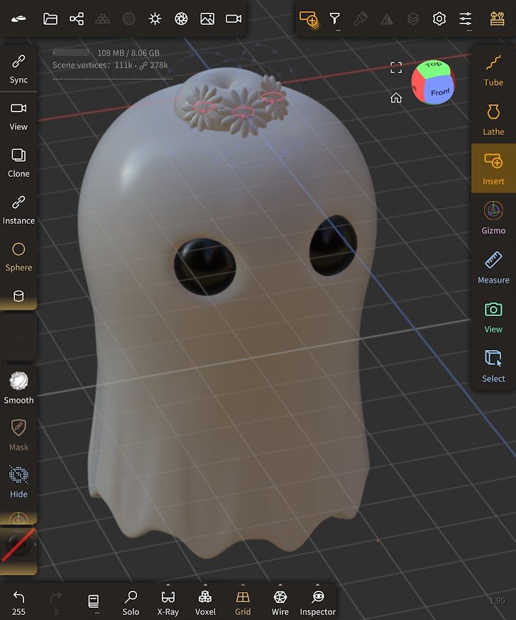 #122 Bride and Groom Ghost Wedding Cake Topper — vue 5