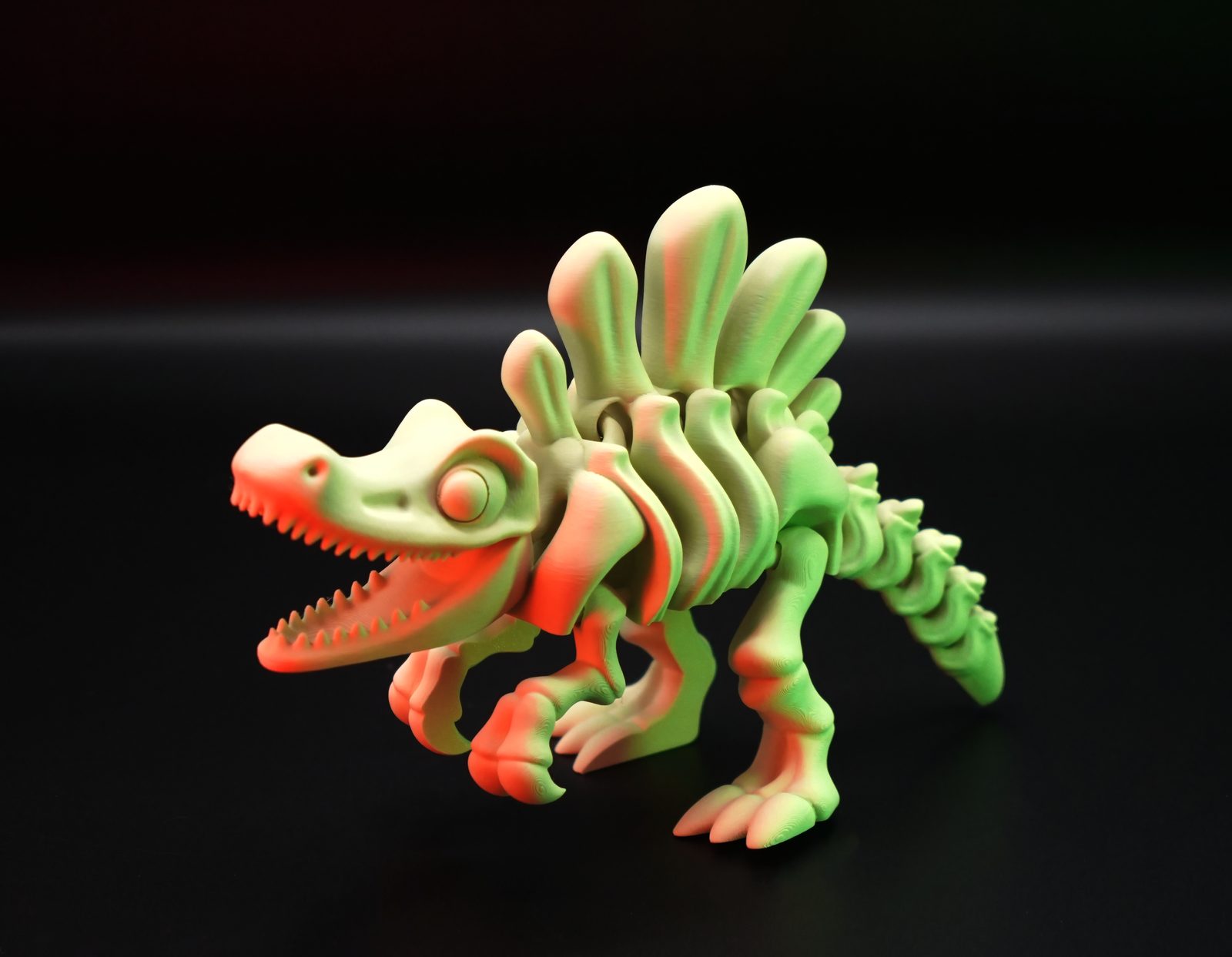#127 Flexi Skeletal Spinosaurus Dinosaur Cute Style — vue 3