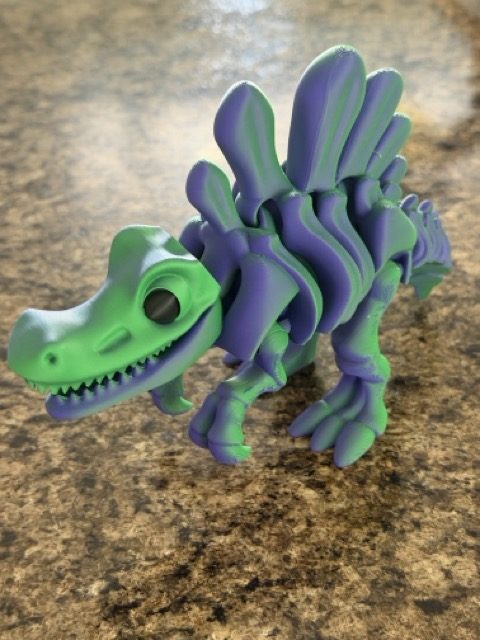 #127 Flexi Skeletal Spinosaurus Dinosaur Cute Style — vue 7