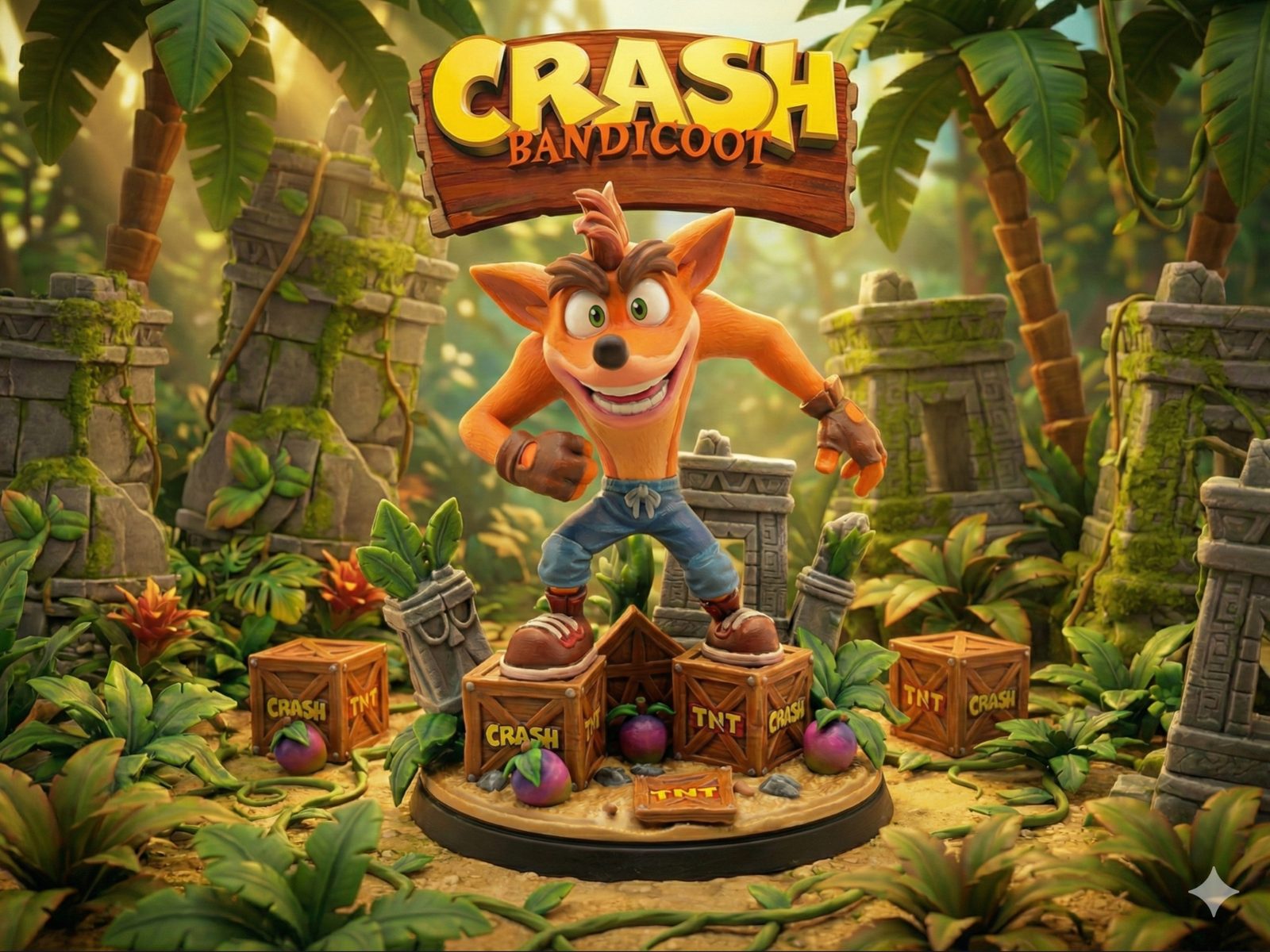 #128 Crash Bandicoot Jungle Diorama — vue 3