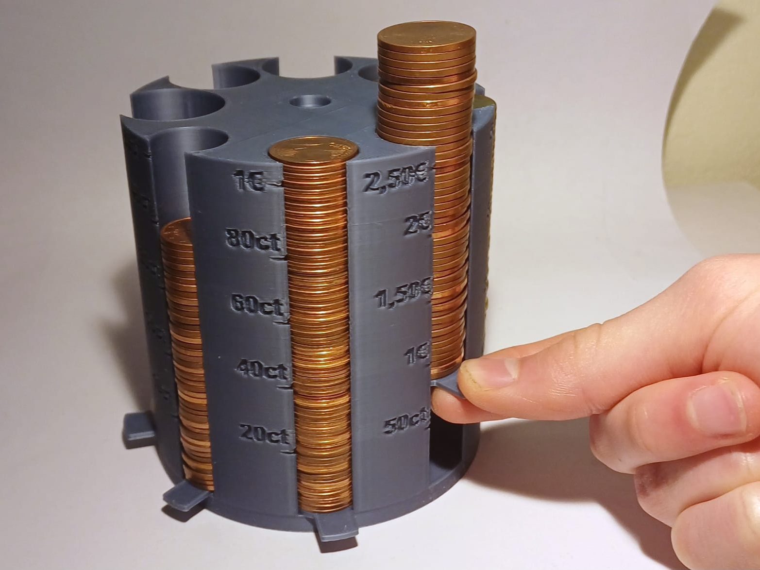 #129 Coin Holder for all Euro coins with gauges — vue 1