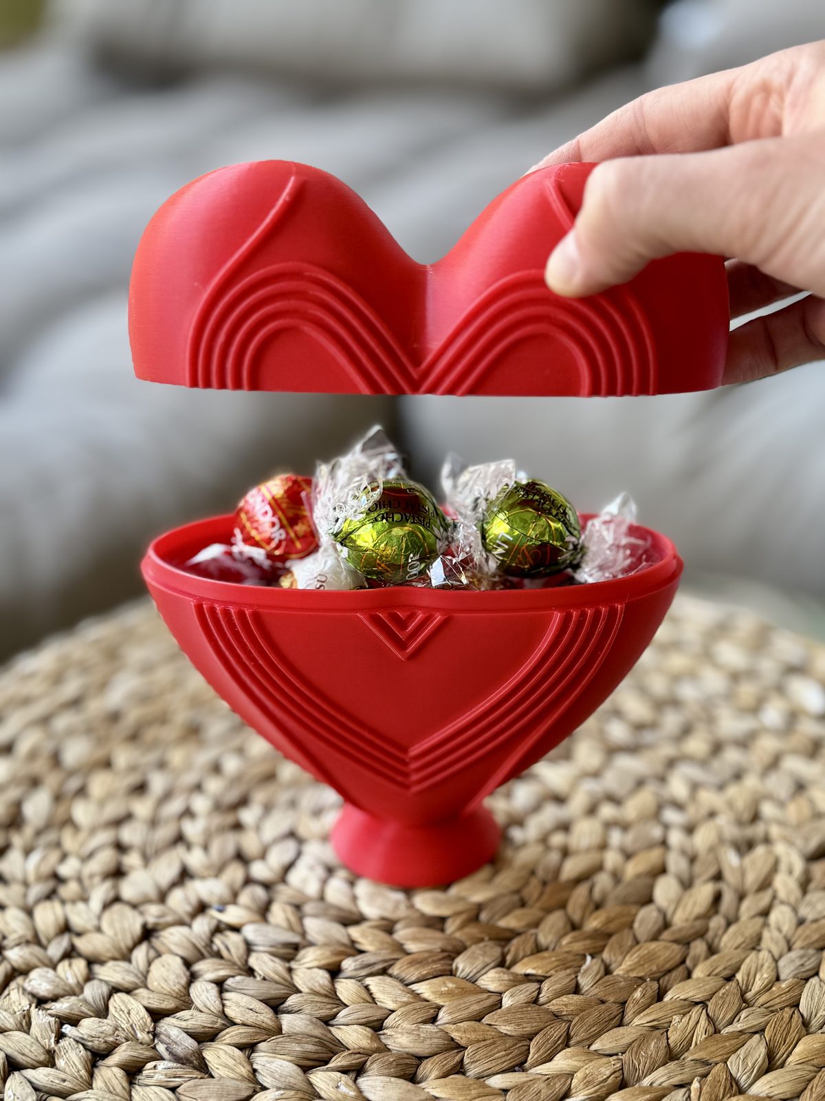 #131 Standing Heart Box - Valentines Gift - Candy Bowl — vue 5