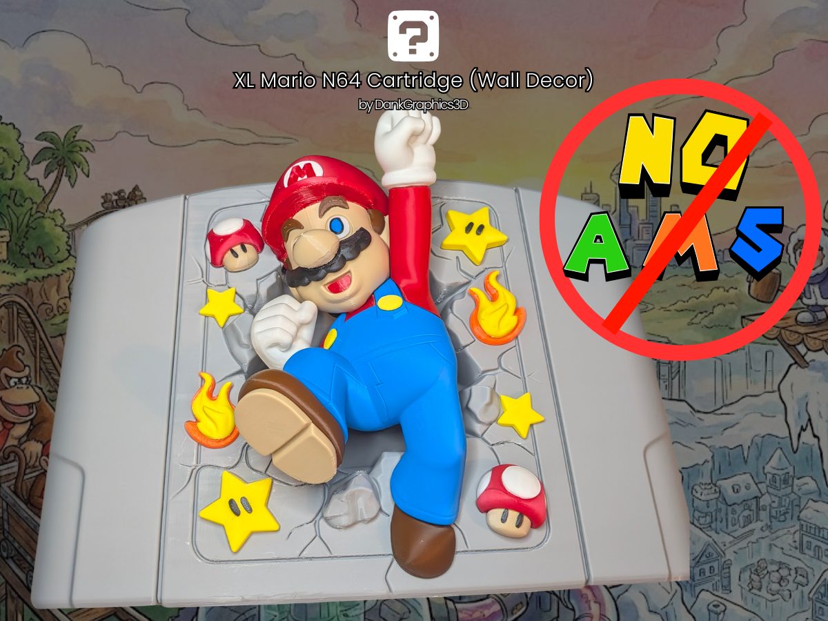 #132 Super Mario N64 Cartridge Wall Decor (XL Included) — vue 2