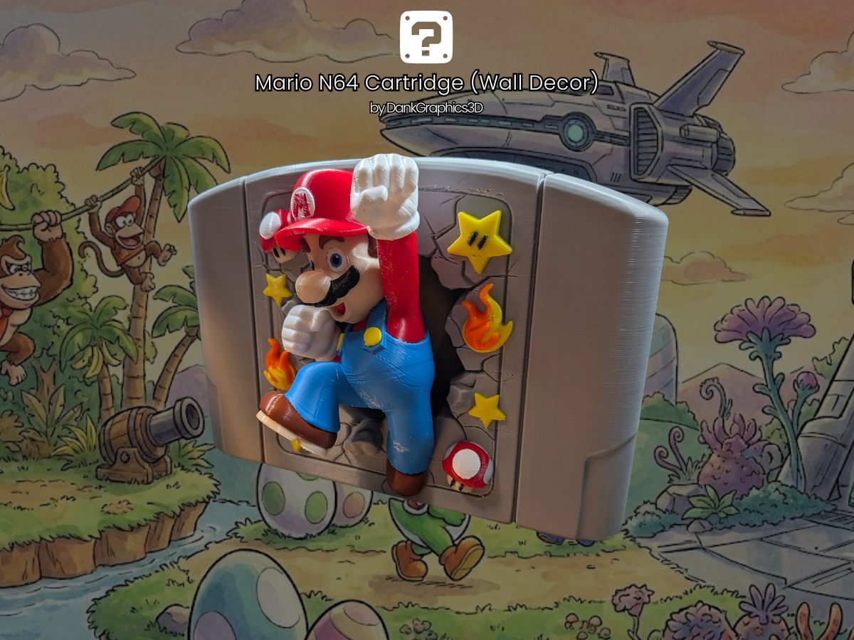 #132 Super Mario N64 Cartridge Wall Decor (XL Included) — vue 8