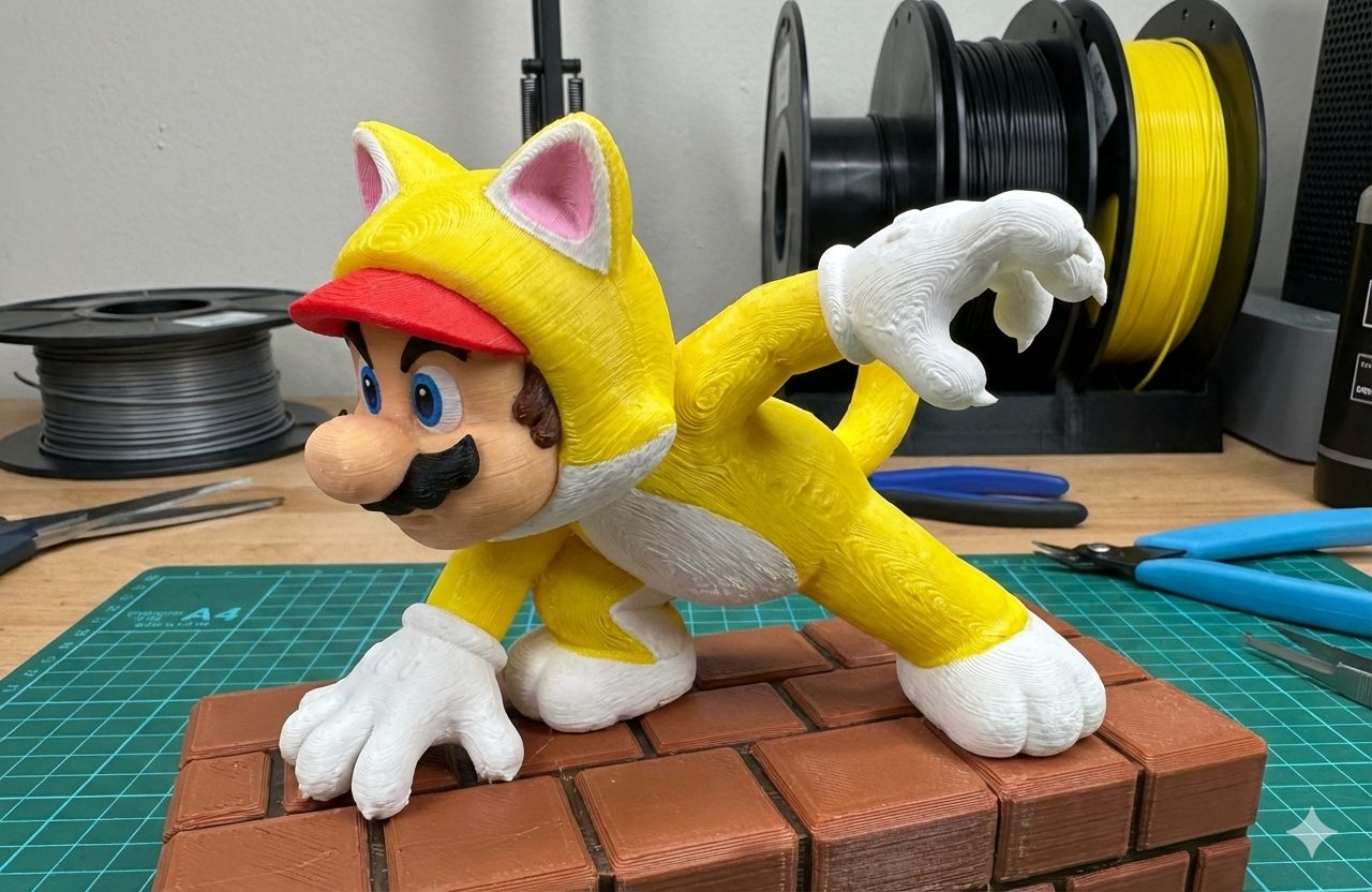 #133 Mario Bros gato traje de gato felino outfit — vue 3