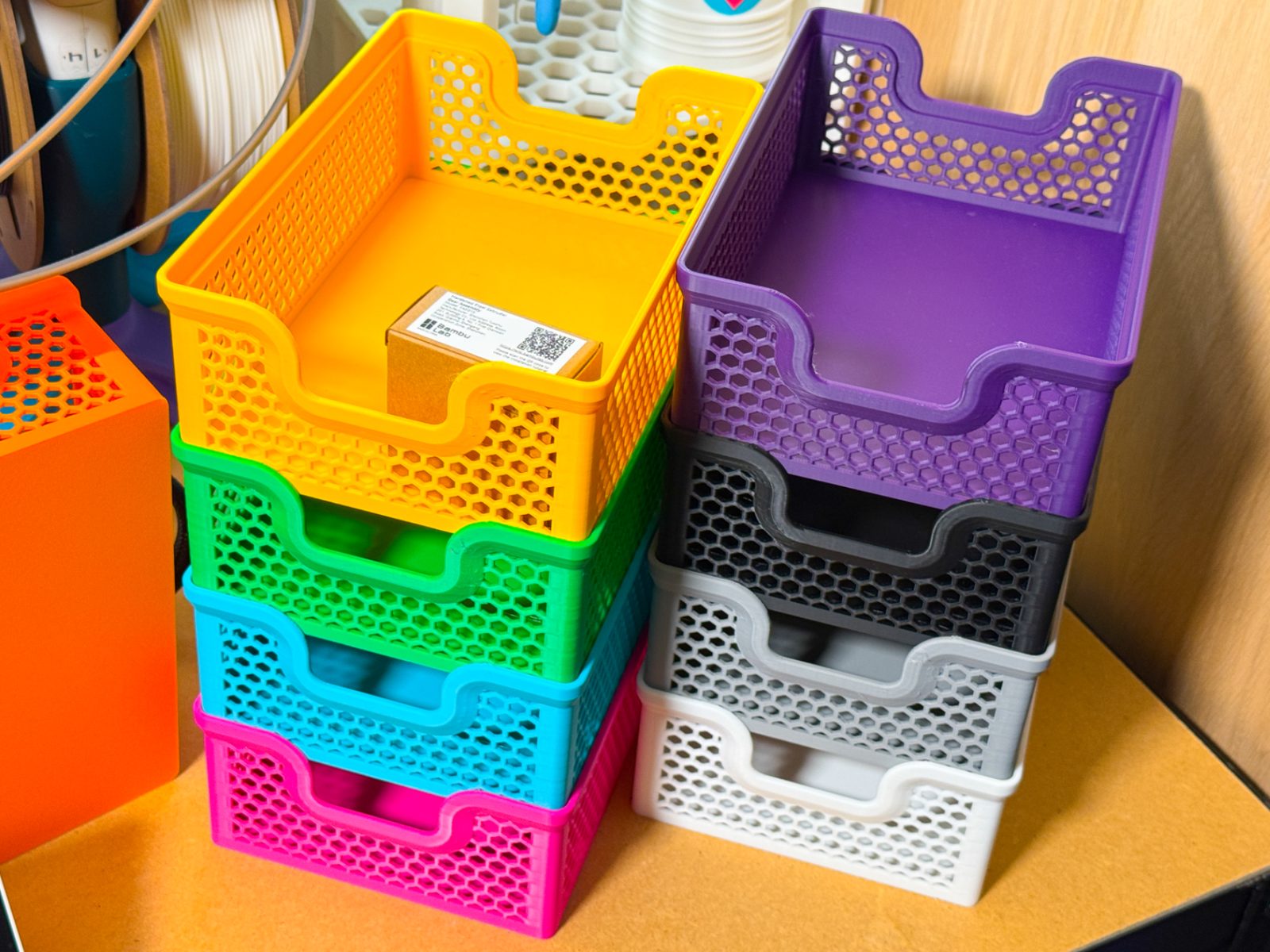 140x200mm Stacking Basket - Slim 72mm tall — vue 1