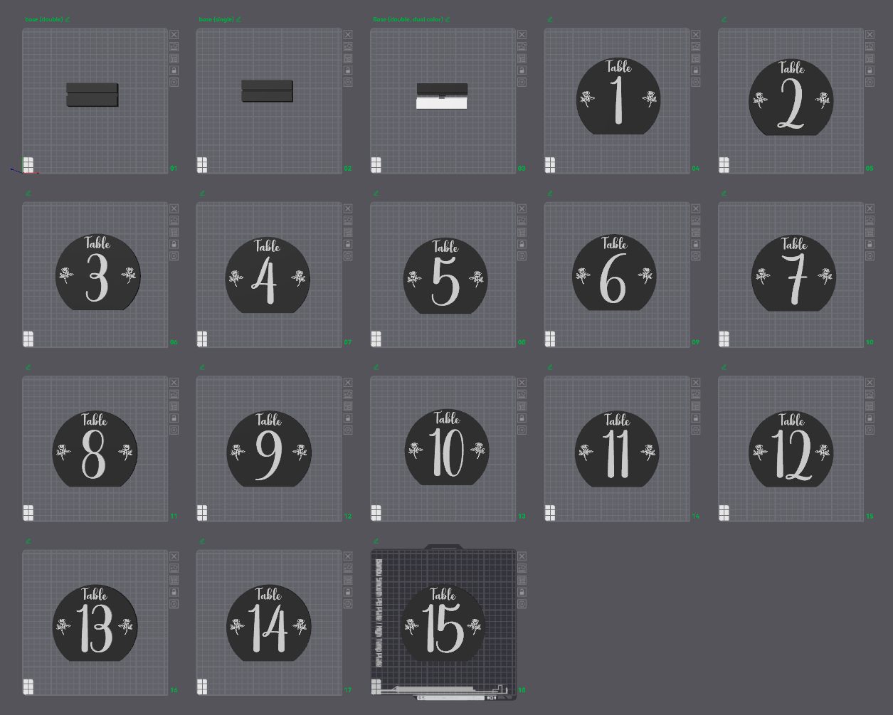 #148 Wedding table numbers (round) — vue 4