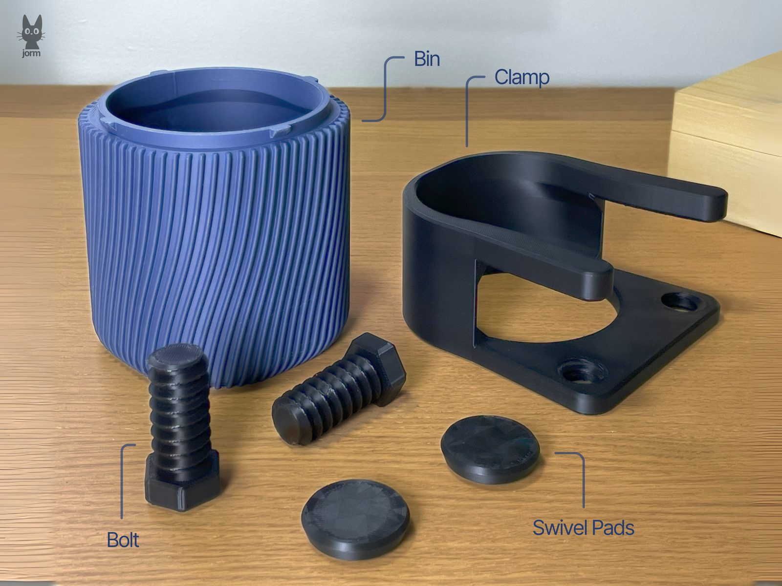 #149 Clamp-On Desk Bin — vue 13
