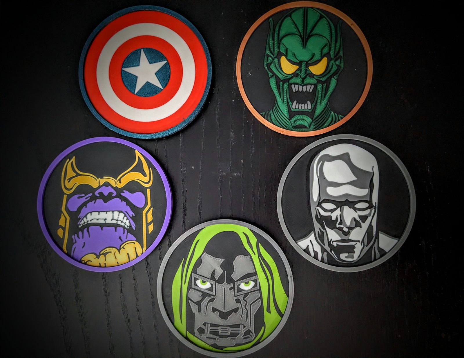 #160 Superhero Stackable Coasters — vue 2