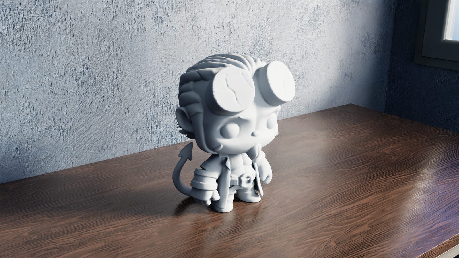 #161 Chibi Hellboy – Mini Demon Hero — vue 3