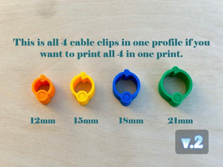 #167 Cable Organizer Snap Cable Clip - Print in place — vue 14