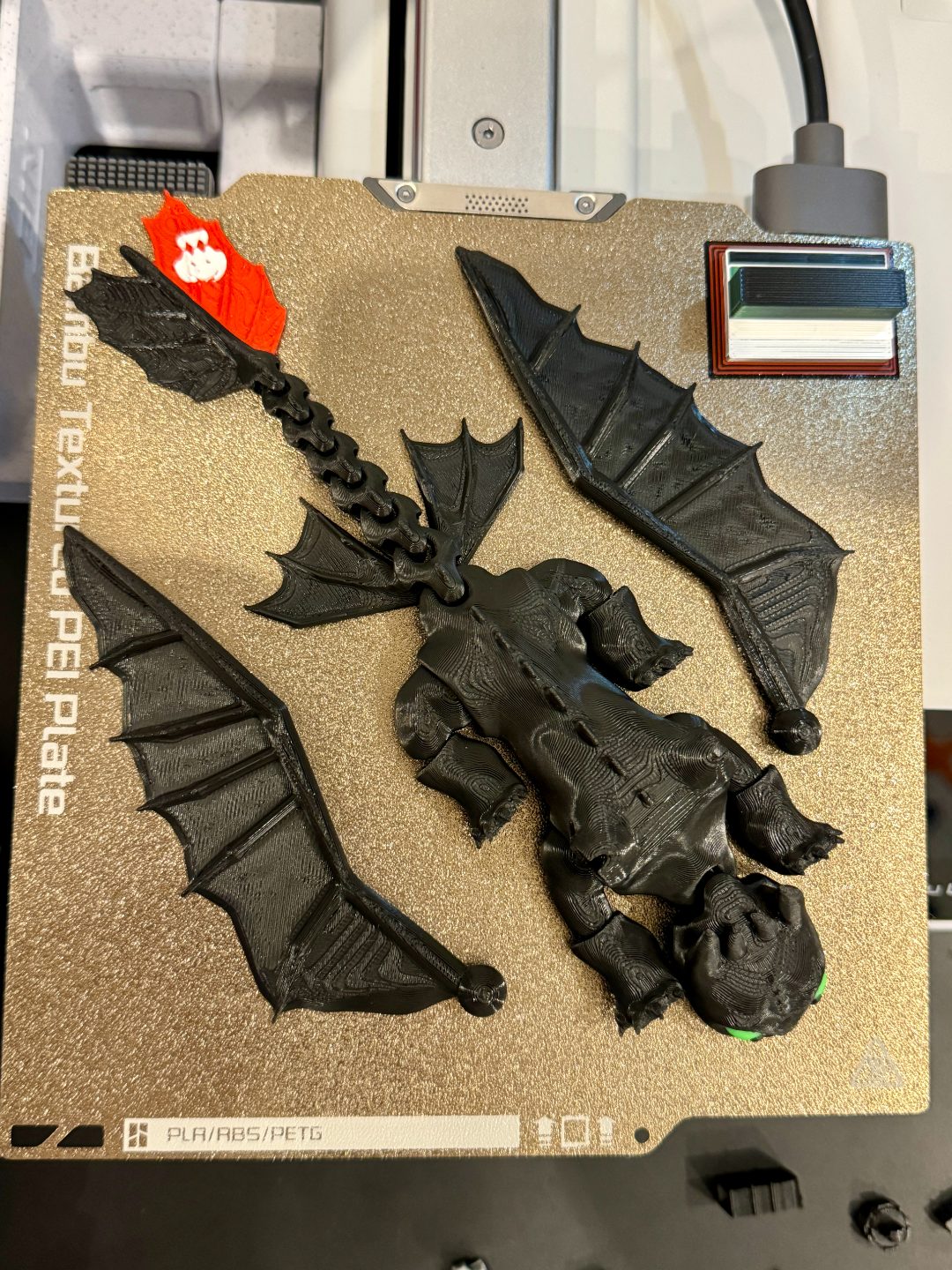 #168 Flexi Toothless Dragon (3MF Multi-color) — vue 6