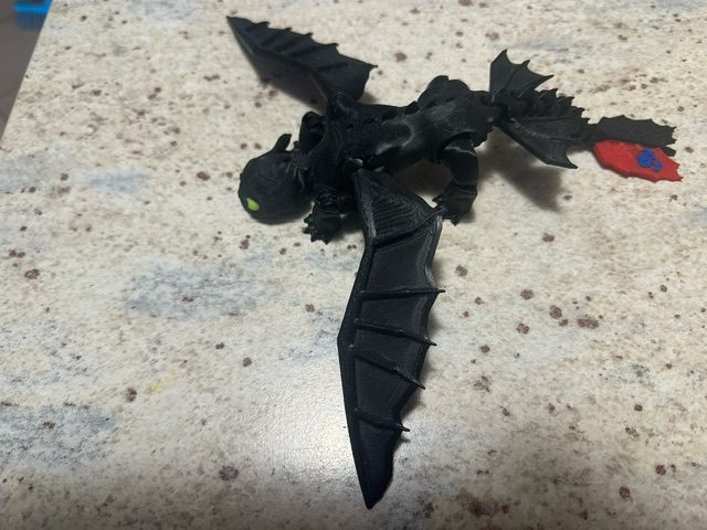 #168 Flexi Toothless Dragon (3MF Multi-color) — vue 22