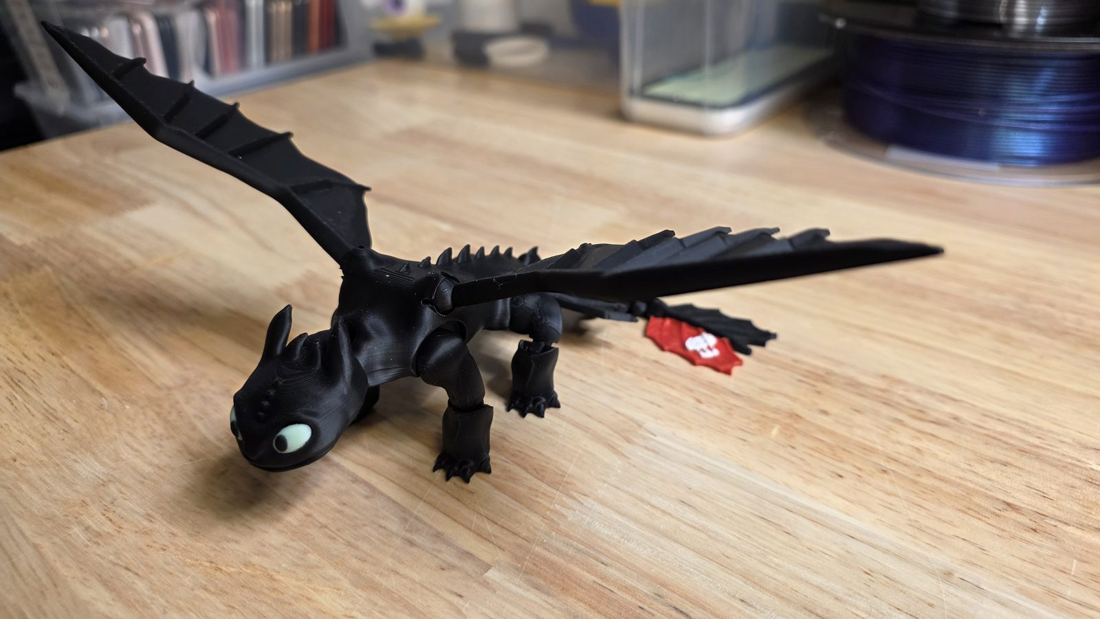 #168 Flexi Toothless Dragon (3MF Multi-color) — vue 24