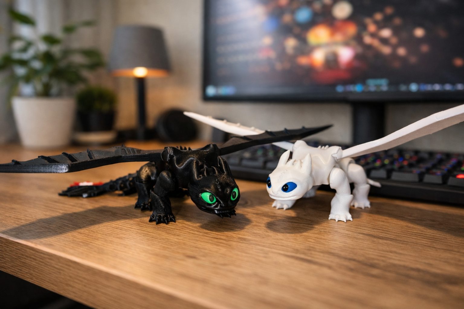 #168 Flexi Toothless Dragon (3MF Multi-color) — vue 25