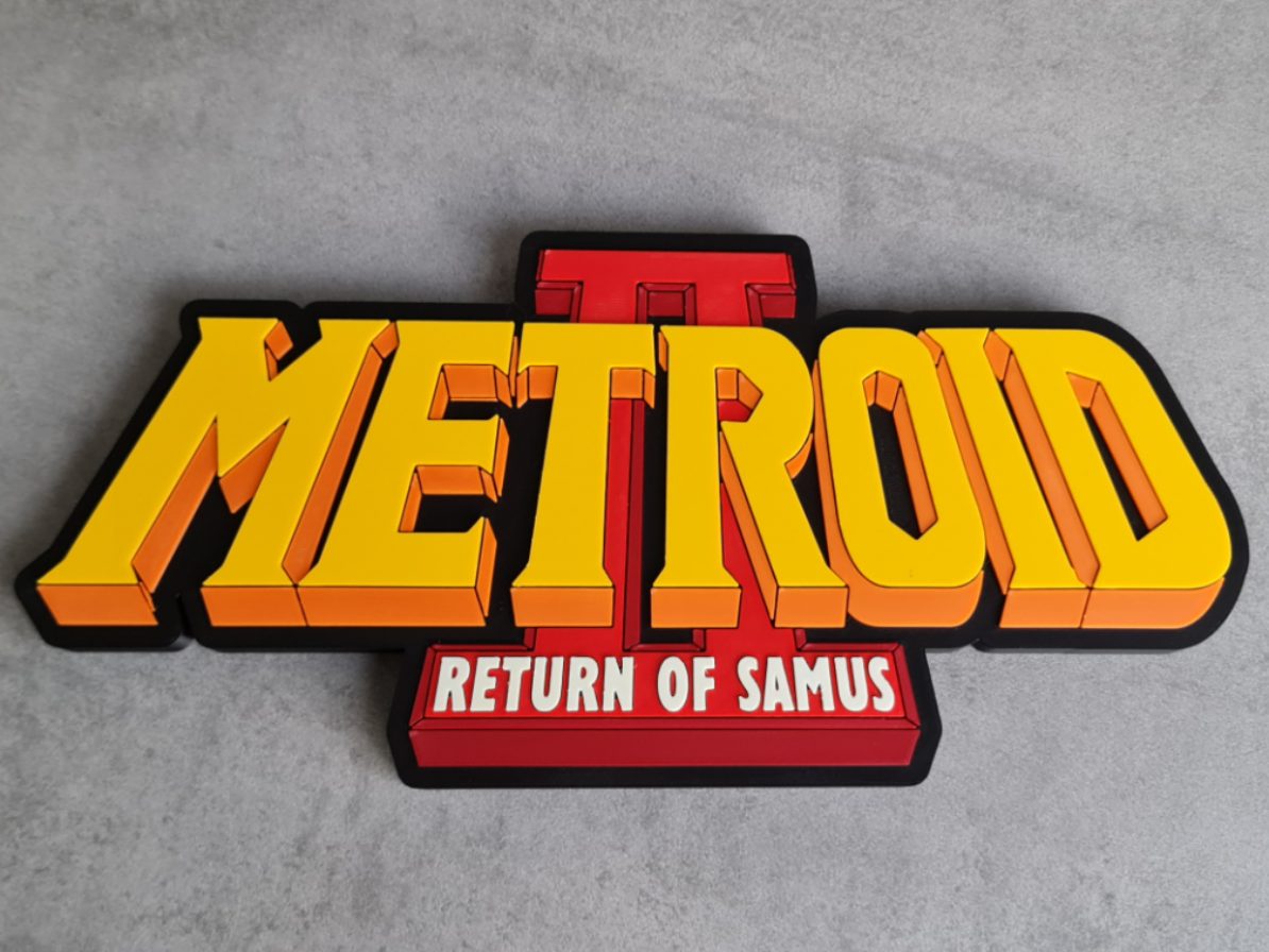 #168 Metroid 2 Return of Samus Logo Sign — vue 2