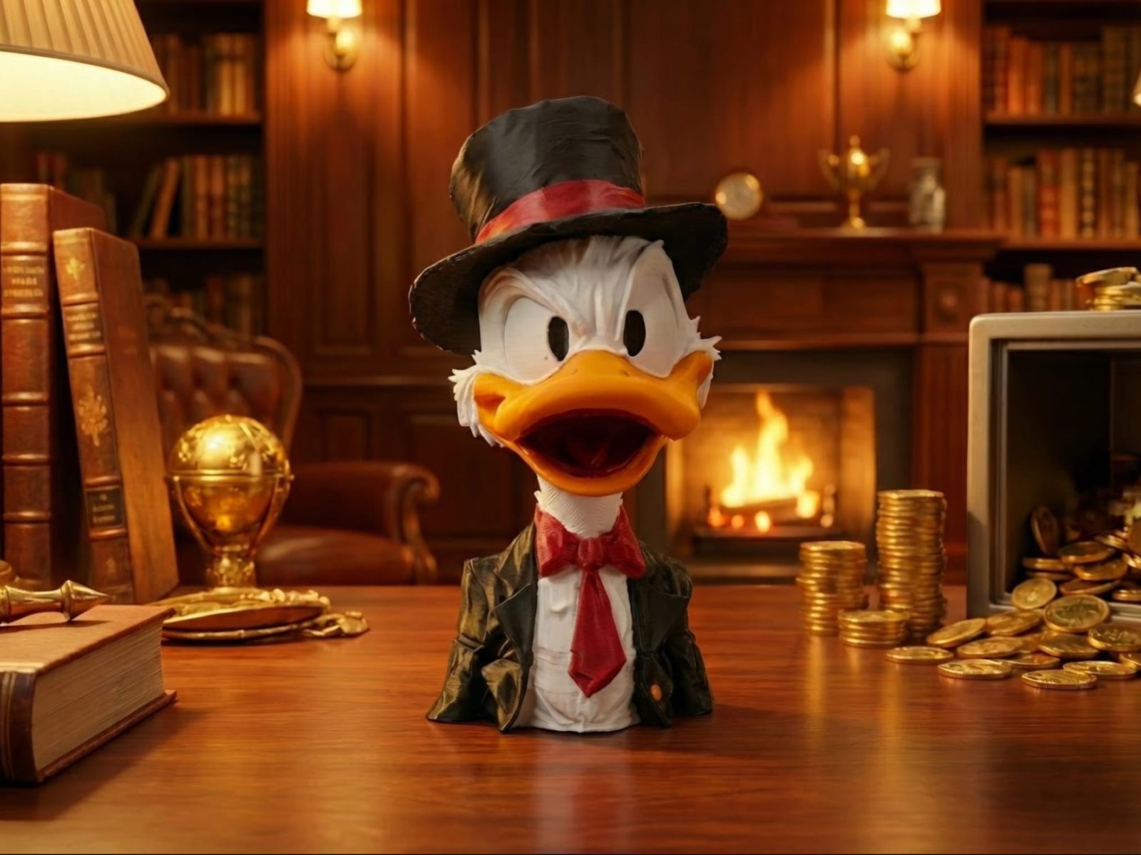 #173 Dagobert Duck Scrooge McDuck Bust Disney figure — vue 2