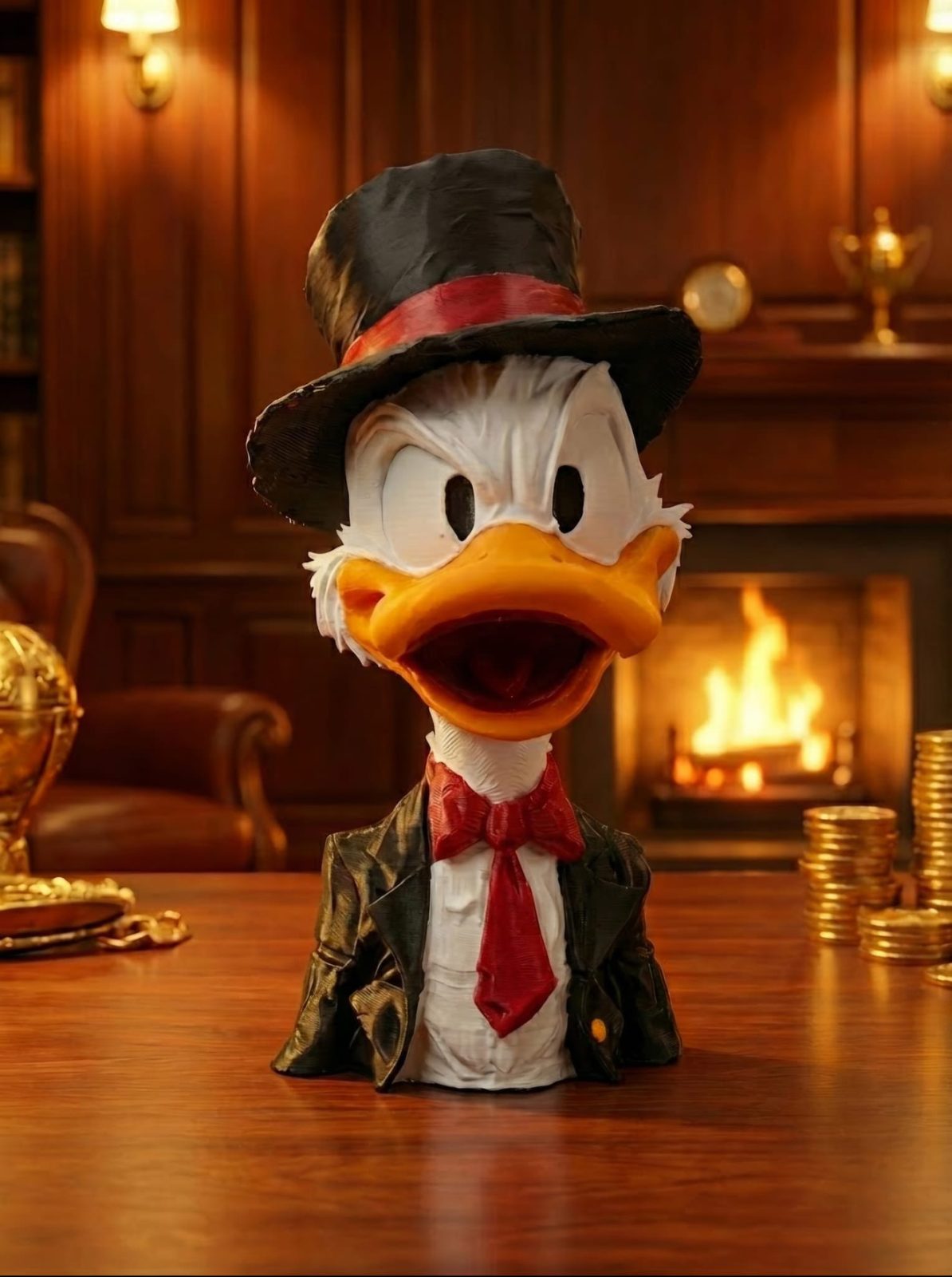 #173 Dagobert Duck Scrooge McDuck Bust Disney figure — vue 4