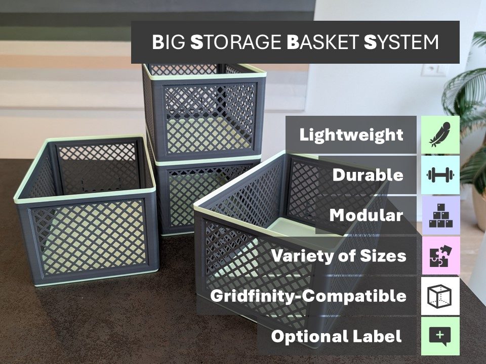 #189 Big Storage Basket System – Size Medium — vue 7