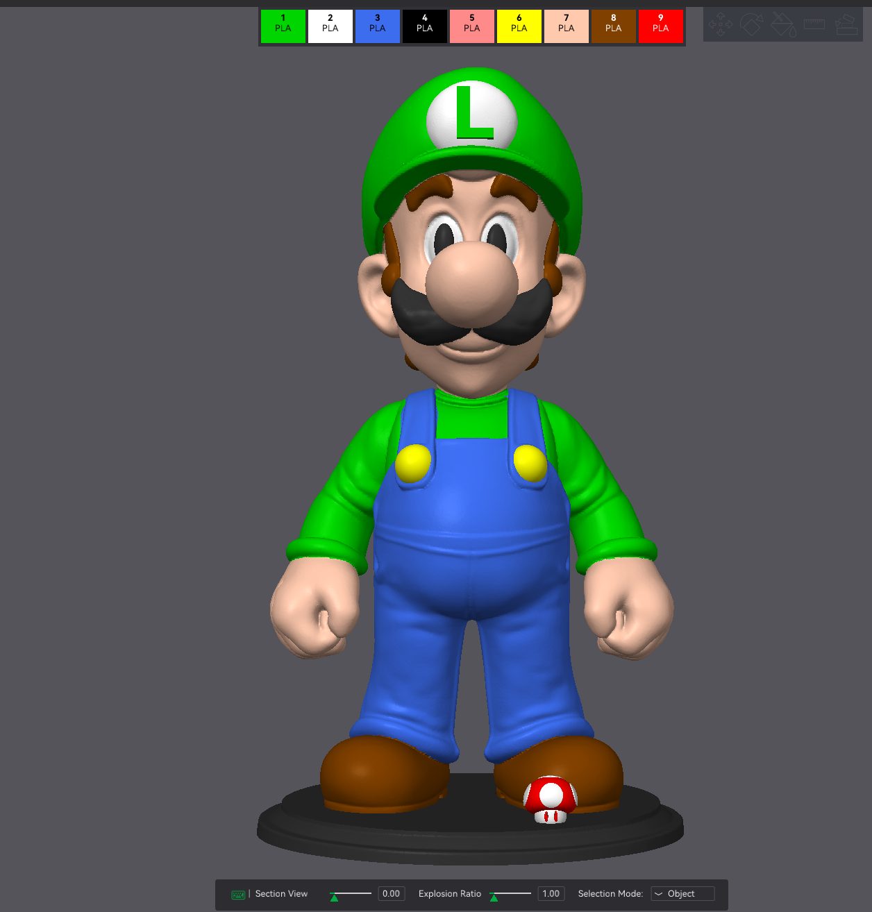 #193 Luigi Mushroom Kingdom's Tall Hero Super Mario — vue 3