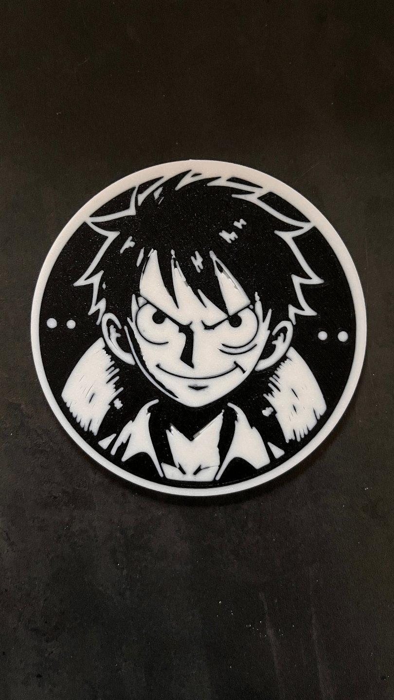 #225 Luffy one piece coaster — vue 1