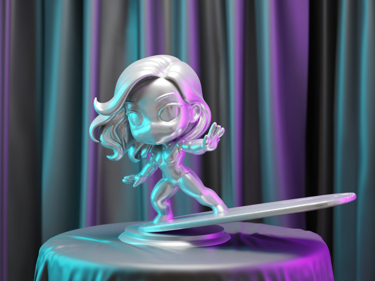 #237 The Female Silver Surfer Inspired Chibi Figure — vue 2
