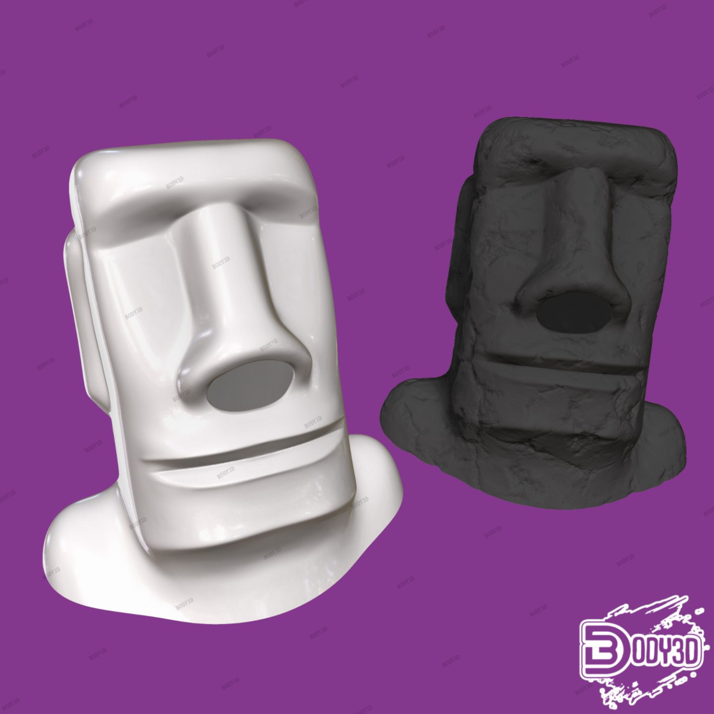 #241 Moai Tissue Box and HeadPhone Holder - Supportless — vue 10
