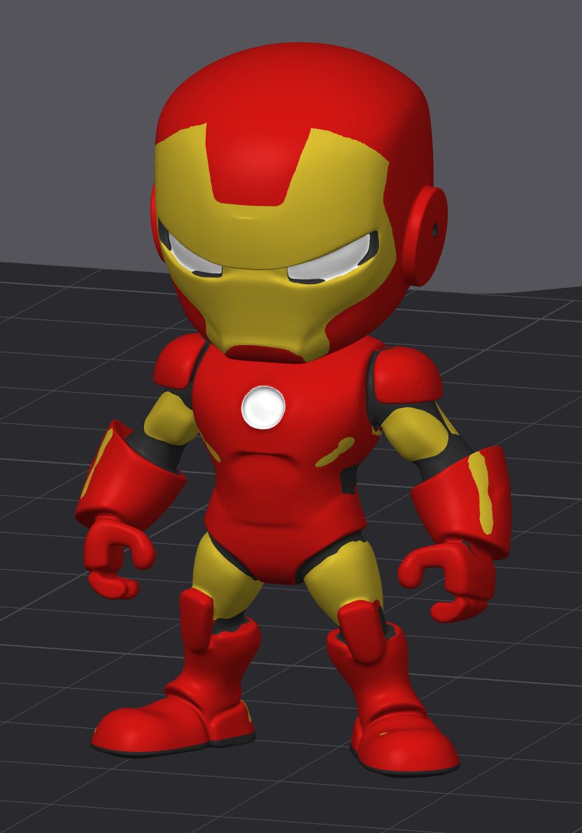 #247 Iron Man Chibi PrintMon Figure — vue 3