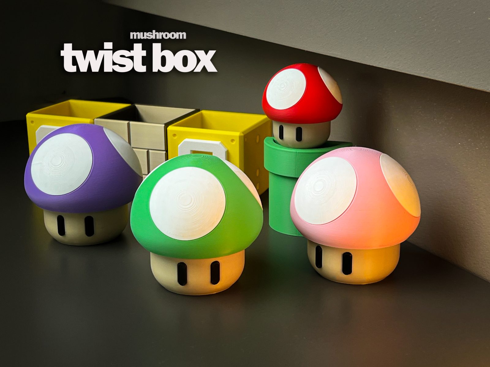 #263 Super Mario 1up mushroom Pilz container box game — vue 5