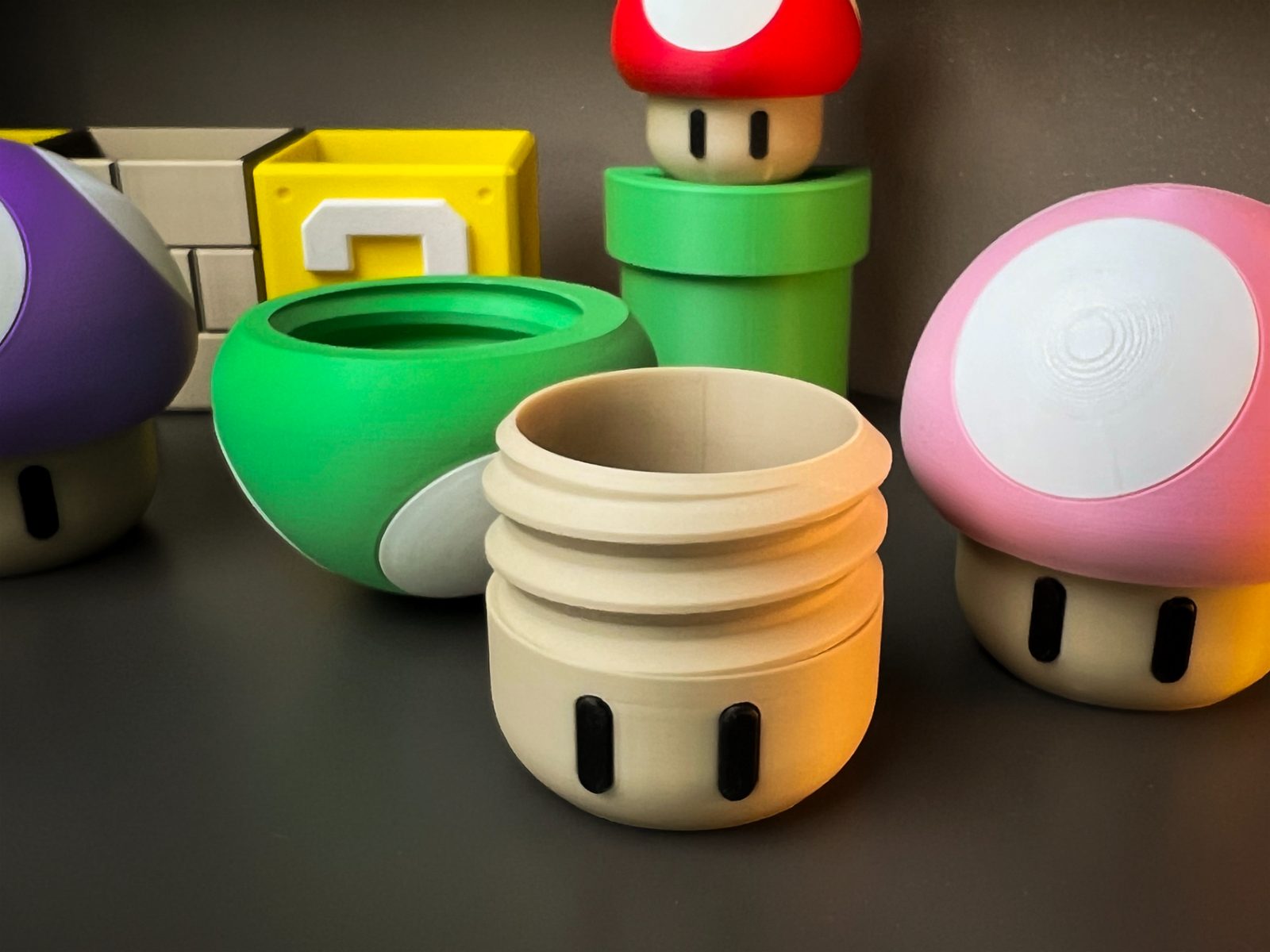 #263 Super Mario 1up mushroom Pilz container box game — vue 6