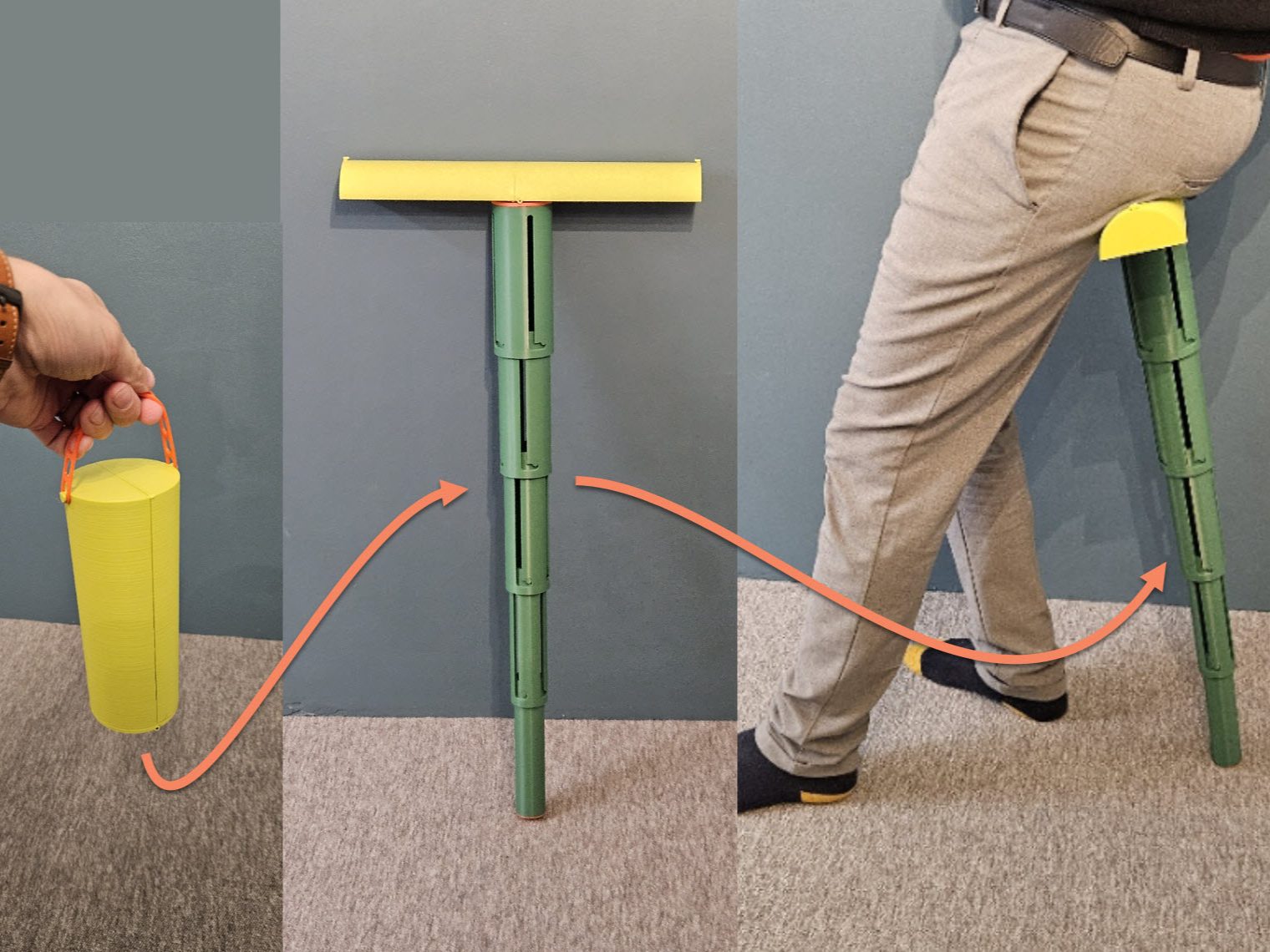 #275 Portable SaddleStick Pro (twist & sit stick) — vue 2