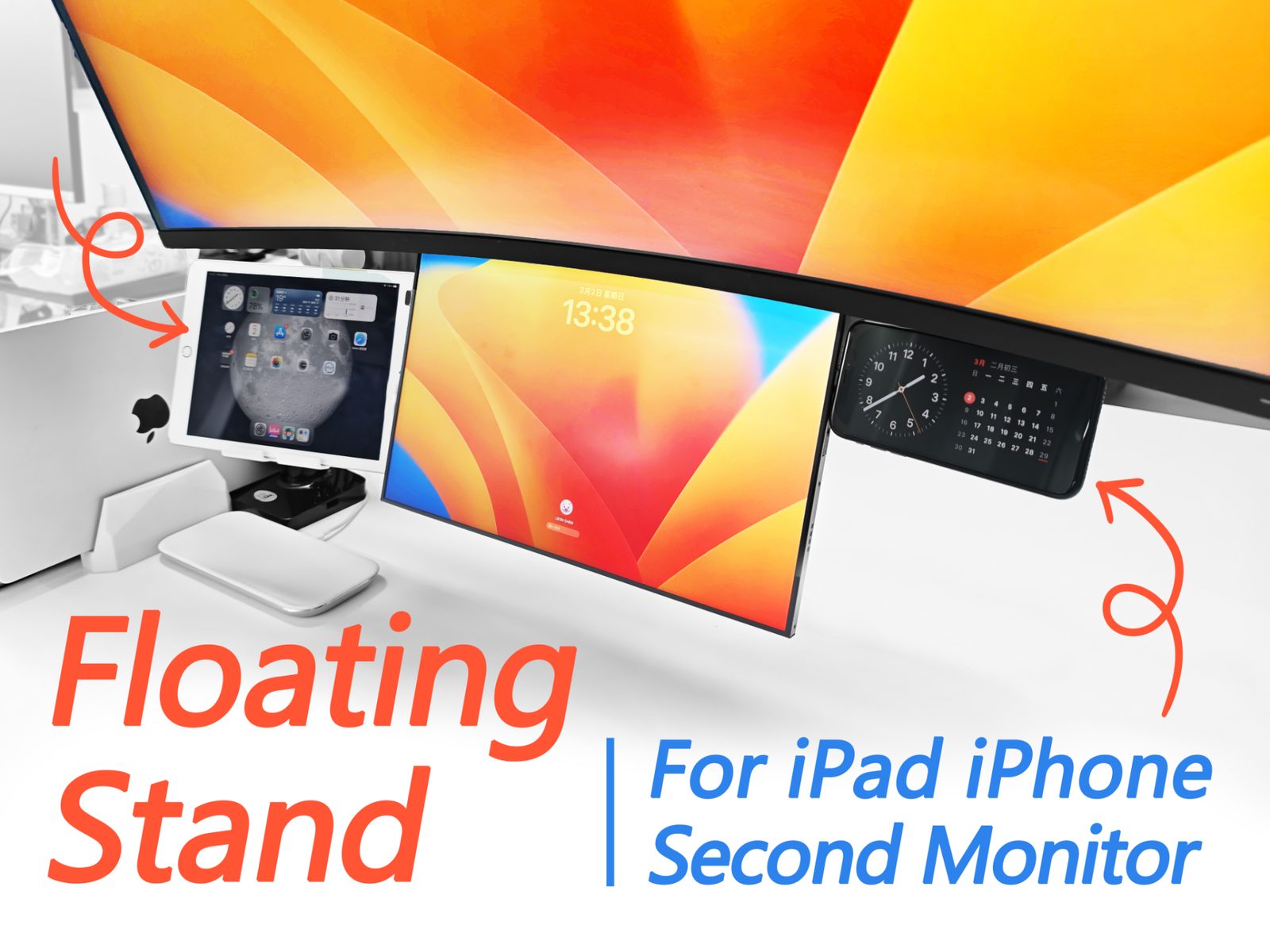 #278 Floating Second Monitor iPad iPhone Stand — vue 12