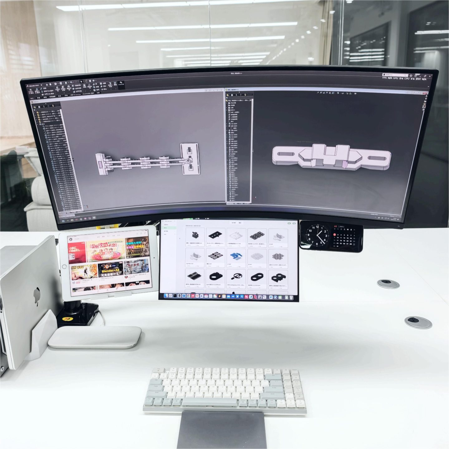 #278 Floating Second Monitor iPad iPhone Stand — vue 19