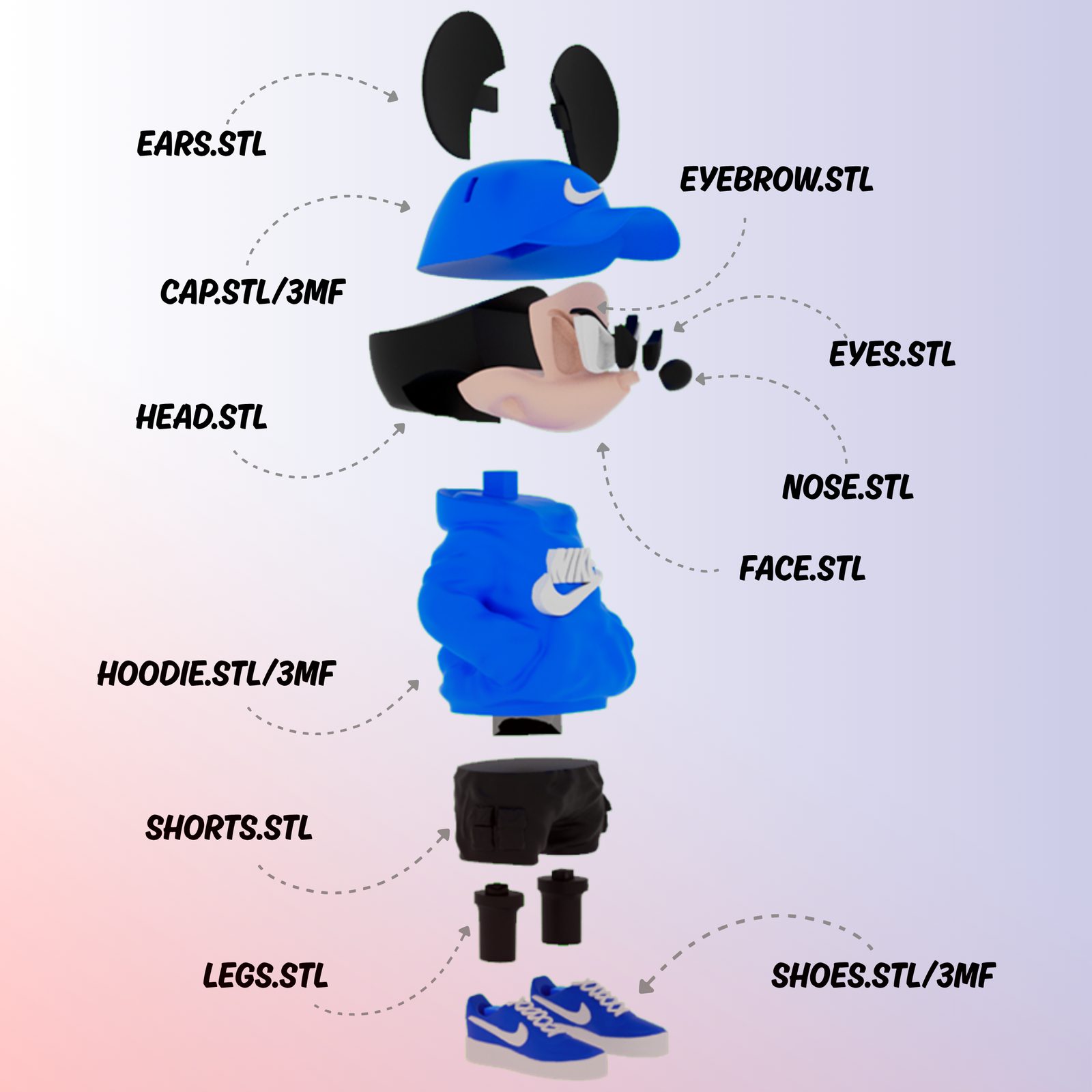 #278 Mickey Mouse Mini Urban Vibes Ready To Print — vue 8