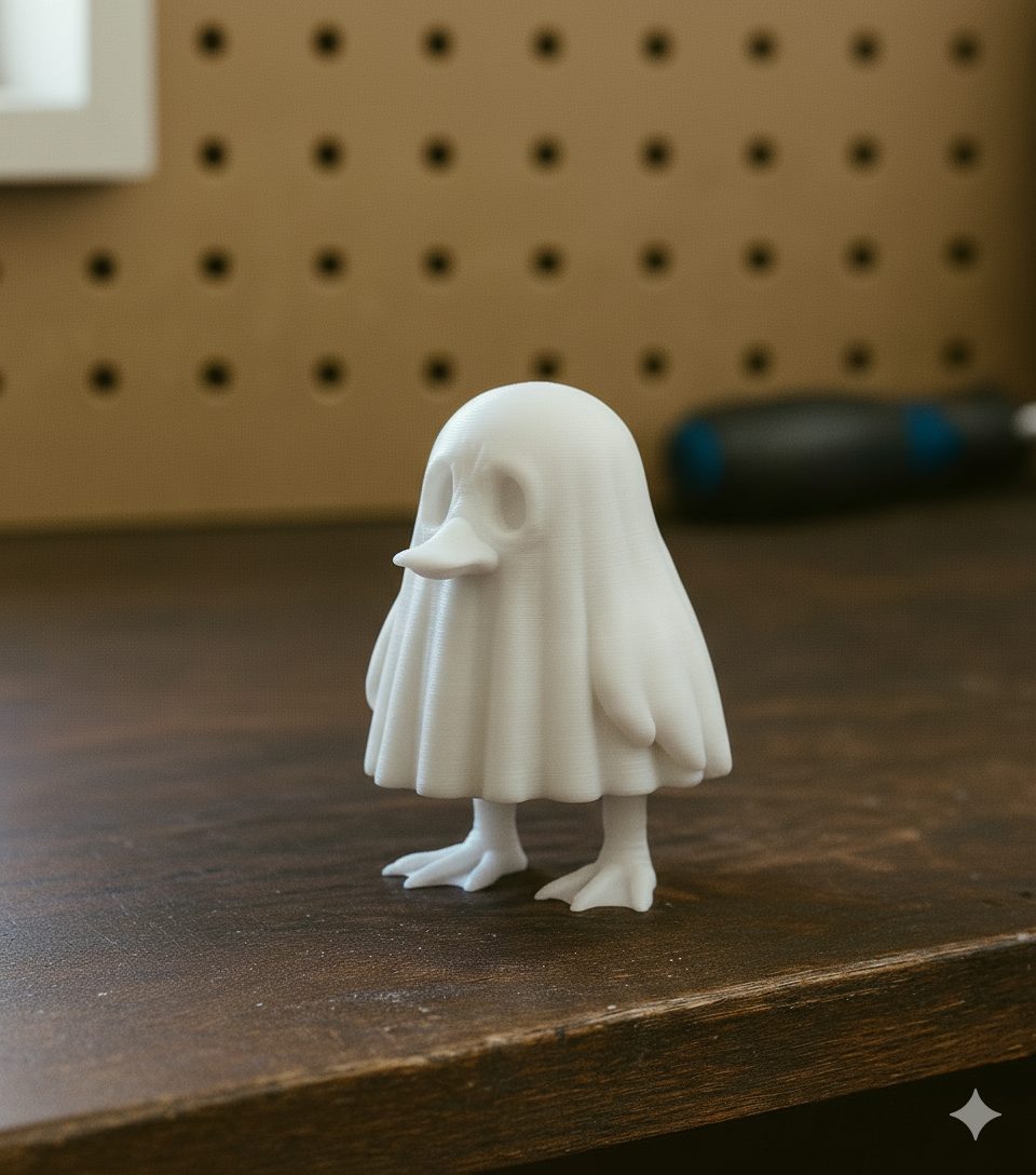 #302 The Ghost Duck - Halloween 3D Statue — vue 3
