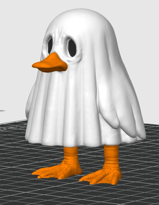 #302 The Ghost Duck - Halloween 3D Statue — vue 6