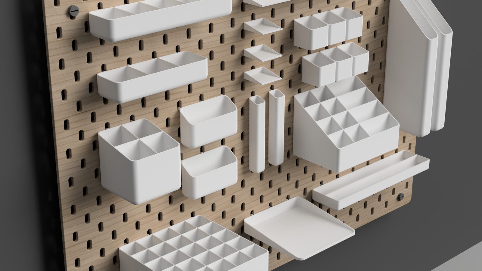 #307 IKEA SKADIS Add-Ons Parametric Bins and Shelves — vue 13