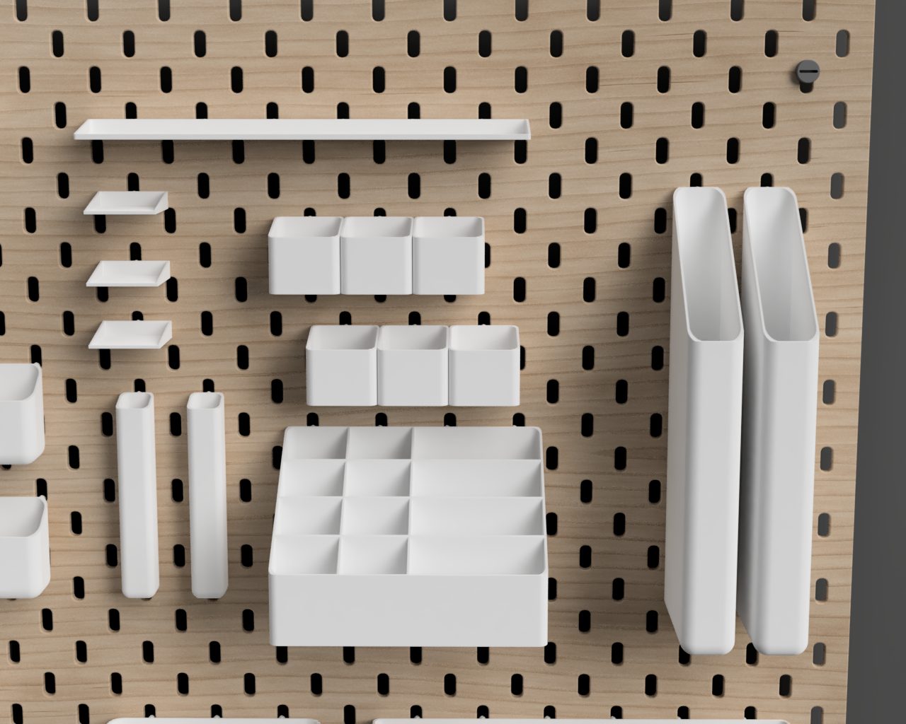 #307 IKEA SKADIS Add-Ons Parametric Bins and Shelves — vue 15