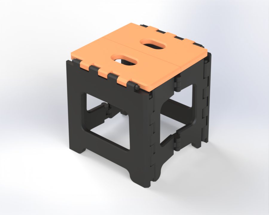 #309 HEAVY DUTY Foldable Chair Stool - Fully 3D Printed — vue 16
