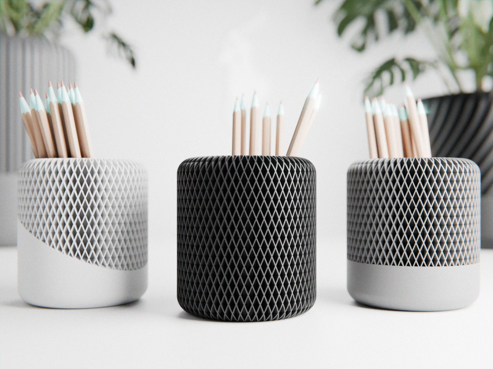 #320 Modern Japandi Pencil Holder (3 versions) — vue 8