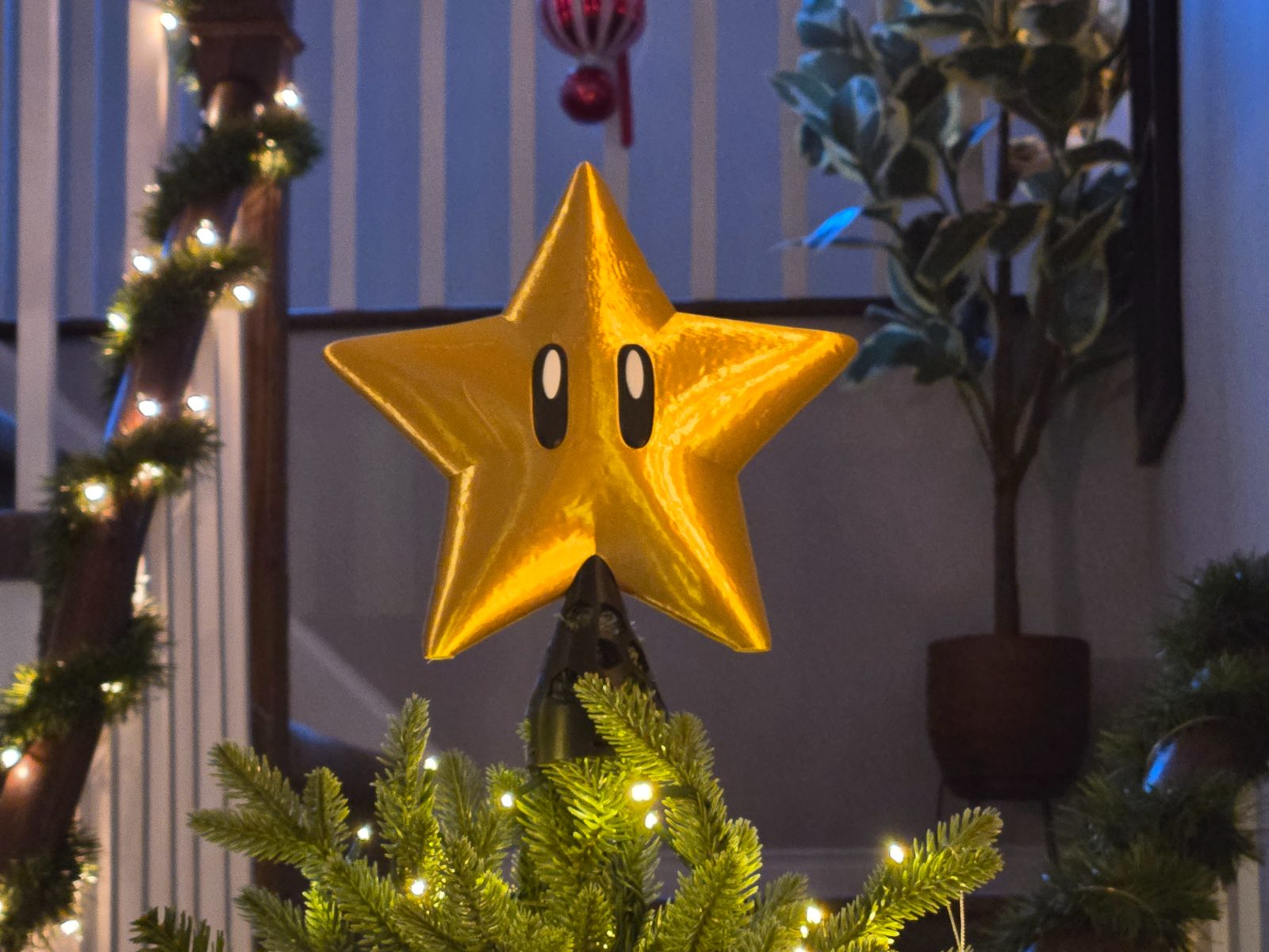 #326 Super Mario Star - Christmas Holiday Tree Topper — vue 13